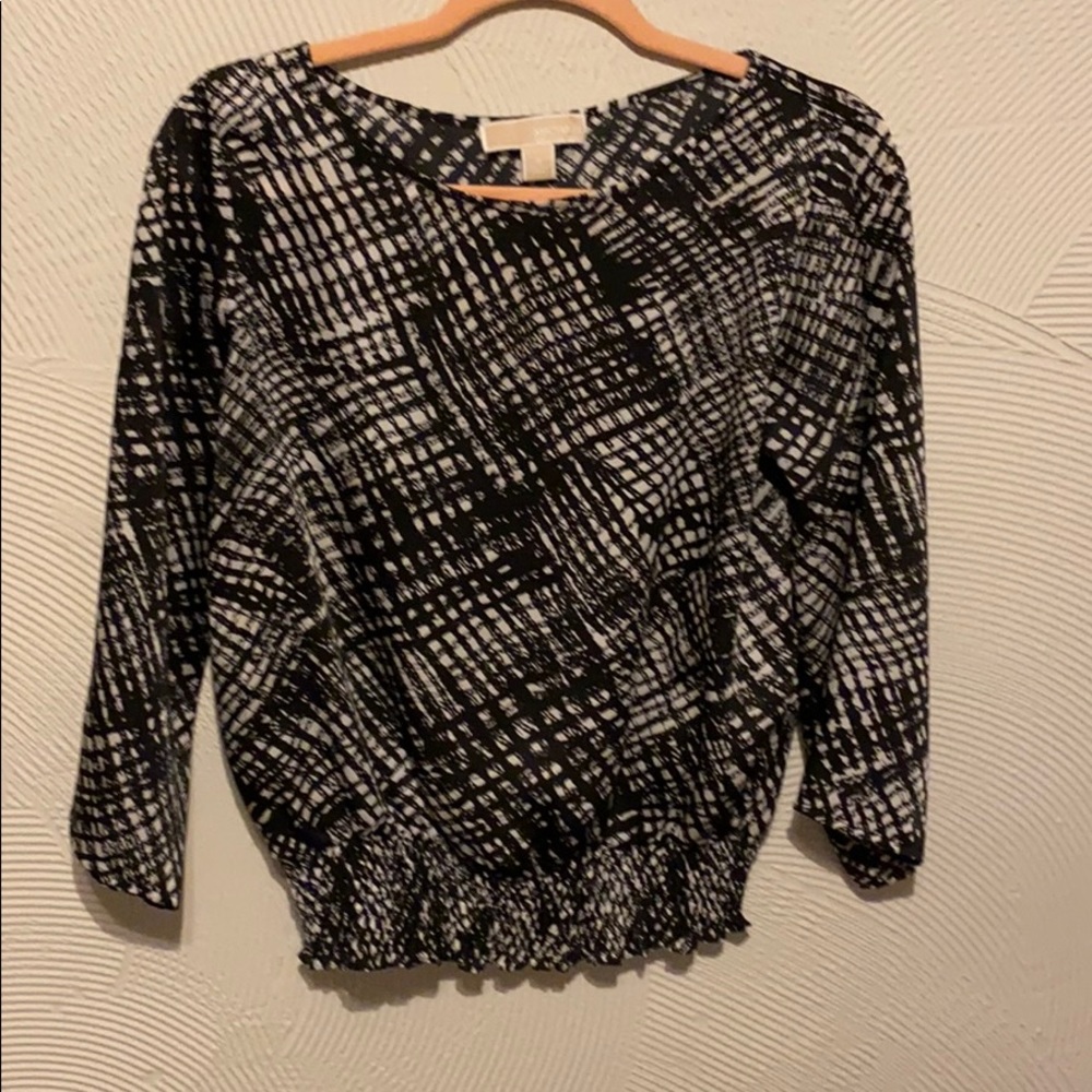 Michael Kors Black and White Blouse
